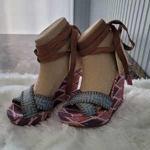 Theodora & Callum Wedge Sandals NWOB